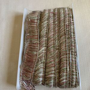 12YD GORGEOUS WAVERLY 1‎ 3/4" LOOP FRINGE Pink Green Cream UPHOLSTER
